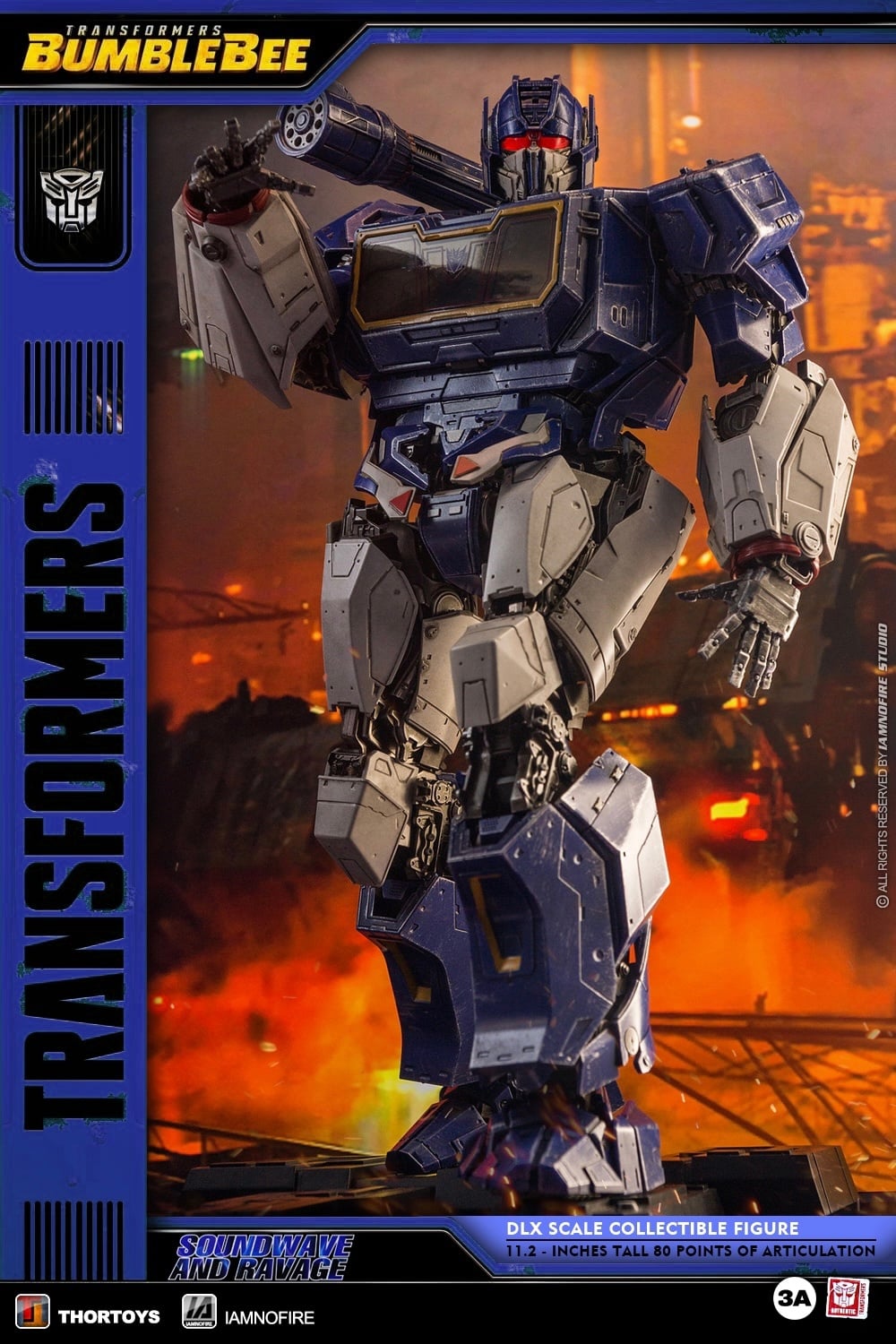 threezero Transformers DLX Soundwave and Ravage Toy